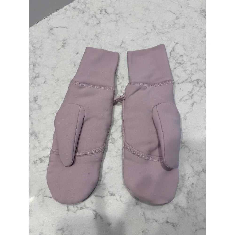 Lululemon Down For It All Mittens Purple Quilted Puffer‎ Gloves XS S Lavender